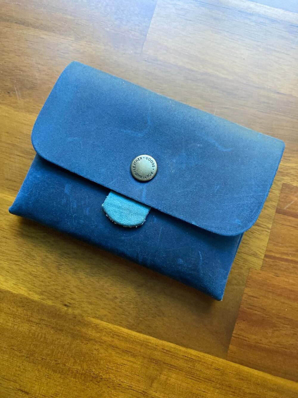 Portland Leather wallet in Blue